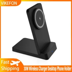 Magnetic 15W Wireless Charger Desktop Fast Charging Station Fold Smart Phone…
