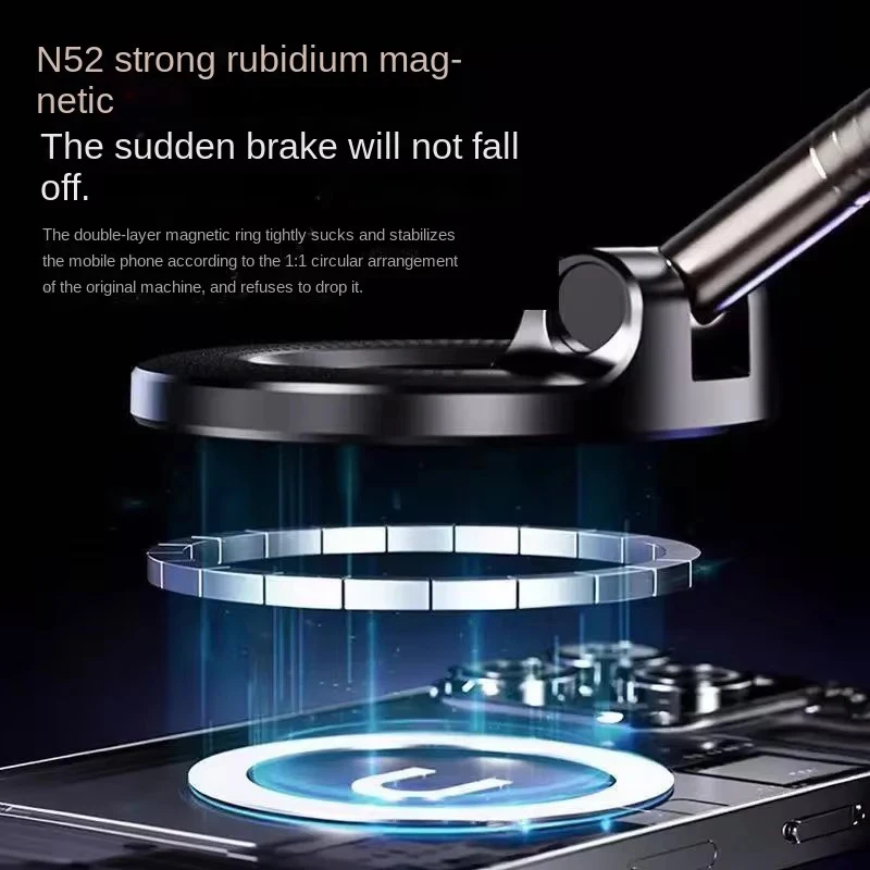 Strong Magnetic Car Phone Holder Foldable Magsafe Design 360° Adjustable Vacuum… - Image 3