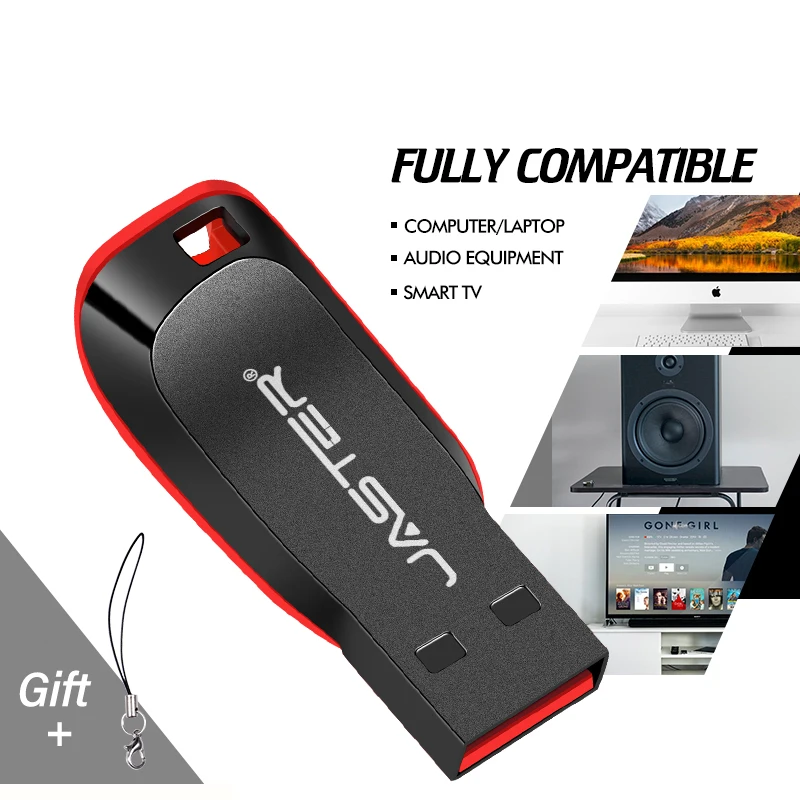 Red Logo High Speed USB Flash Drive Usb Memory Stick USB 2.0 PenDrive 64GB 32GB…