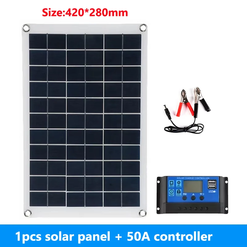 20W/H Solar Panel Kit Complete12V Polycrystalline Power Portable Outdoor… - Image 9