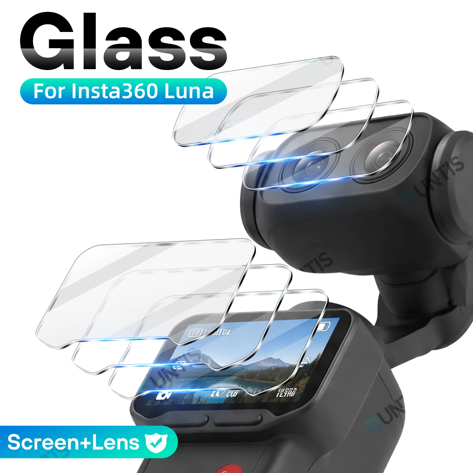 9H Tempered Glass for Insta360 Luna Ultra Pro Screen Protector Gimbal Camera Lens Protect Glass for Insta 360 Luna Accessories