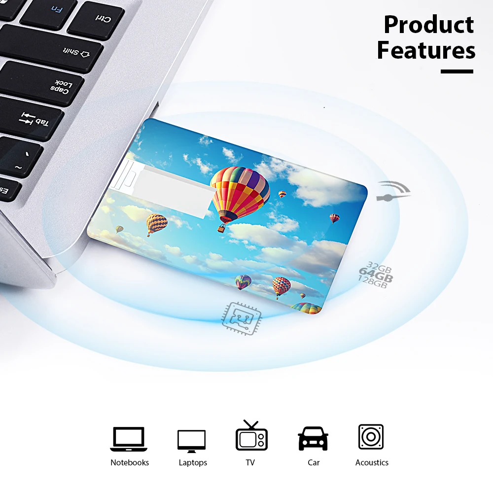 JASTER Free Custom Logo USB Flash Drive 128GB Card Memory Stick 64GB Lightweight… - Image 5