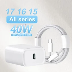 PD Charger 40W Fast Charging USB C Charger For iPhone 17 16 15 14 Pro Max Mini…