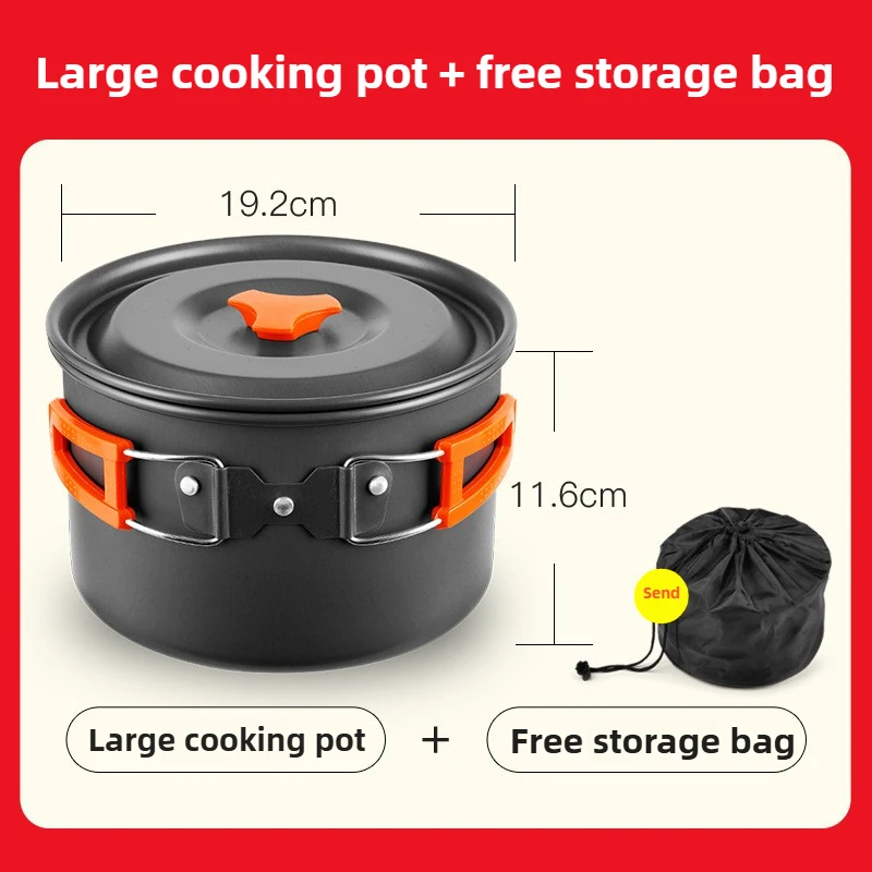 Outdoor Hiking Cookware Camping Cookware Boiling Water Teapot Frying Pan Equipment… - Image 9