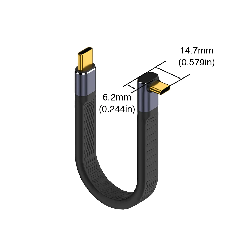 USB4 Elbow Short Cable 13.5cm Thunderbolt4 Type C Cable 40Gbps PD240W Charging… - Image 25