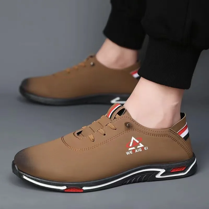 2026 Hot Sale Men's Leather Casual Shoes Soft Soles Soft Surfaces Office Sports Shoes Men's Flat Oxford Shoes Versatile Sneakers - Image 2