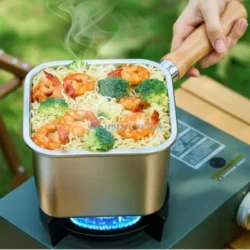 Stainless Steel Multiple Use Camping Cookware Set Combines Frying Boiling…
