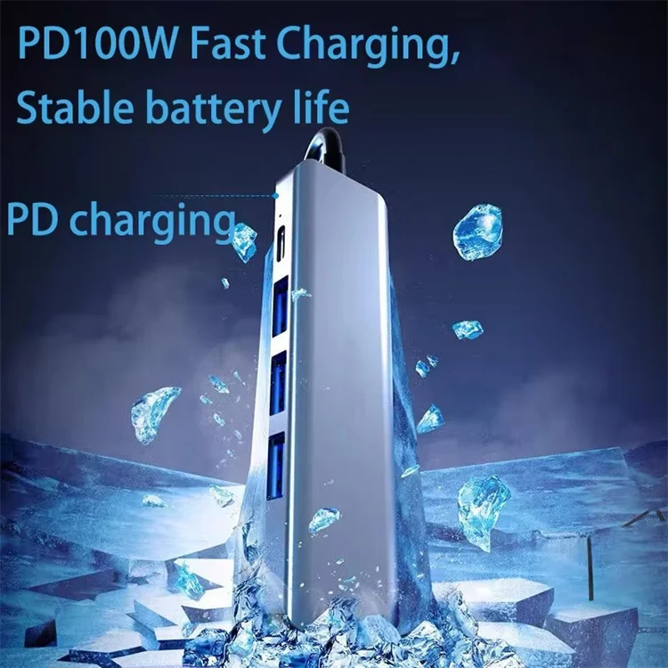 USB-C to DP 8K@60Hz / 4K@120Hz Adapter 100W PD Fast Charging 3-Port USB 2.0 Hub… - Image 12