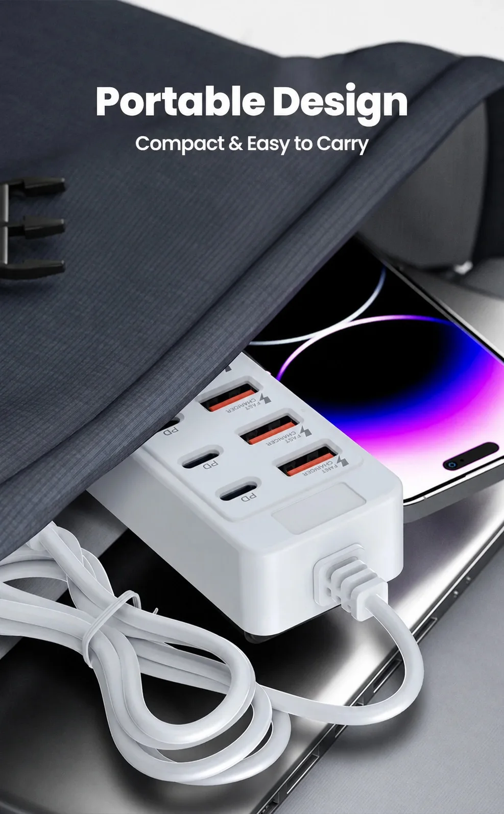 12-Port USB Charger 6 USB-A 6 USB-C Desktop Charging Station Fast Charger Multi… - Image 15
