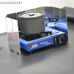 8-Plate Foldable Gas Stove with Integrated Windbreak Portable Cooking Equipment…