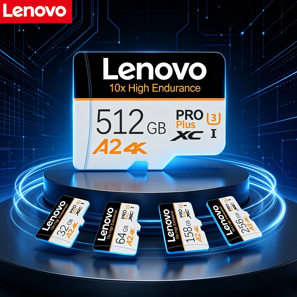 Lenovo High-Speed Micro SD Card 512GB 128GB 256GB 64GB A2 U3 4K SDXC Memory TF…