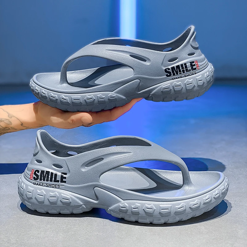 Fashion Mens Sandals Comfortable Soft Man Flip Flops Outdoor Beach Slippers Casual Non-slip Flat Shoes Lightweight Garden Shoes - Image 5