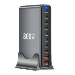 800W GaN Fast Charge 3.0 USB Type-C Quick Charger,10-Port 5C3A PD Charger for…