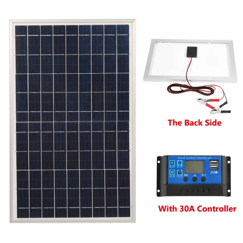 300W 12V Solar Panel Kit Complete Polycrystalline USB Power Portable Outdoor… - Image 7