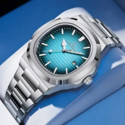 2026 New Luxury Military Man Watch Square Waterproof Luminous Date Week Men Watch Stainless Steel Quartz Men's Watches Reloj+box