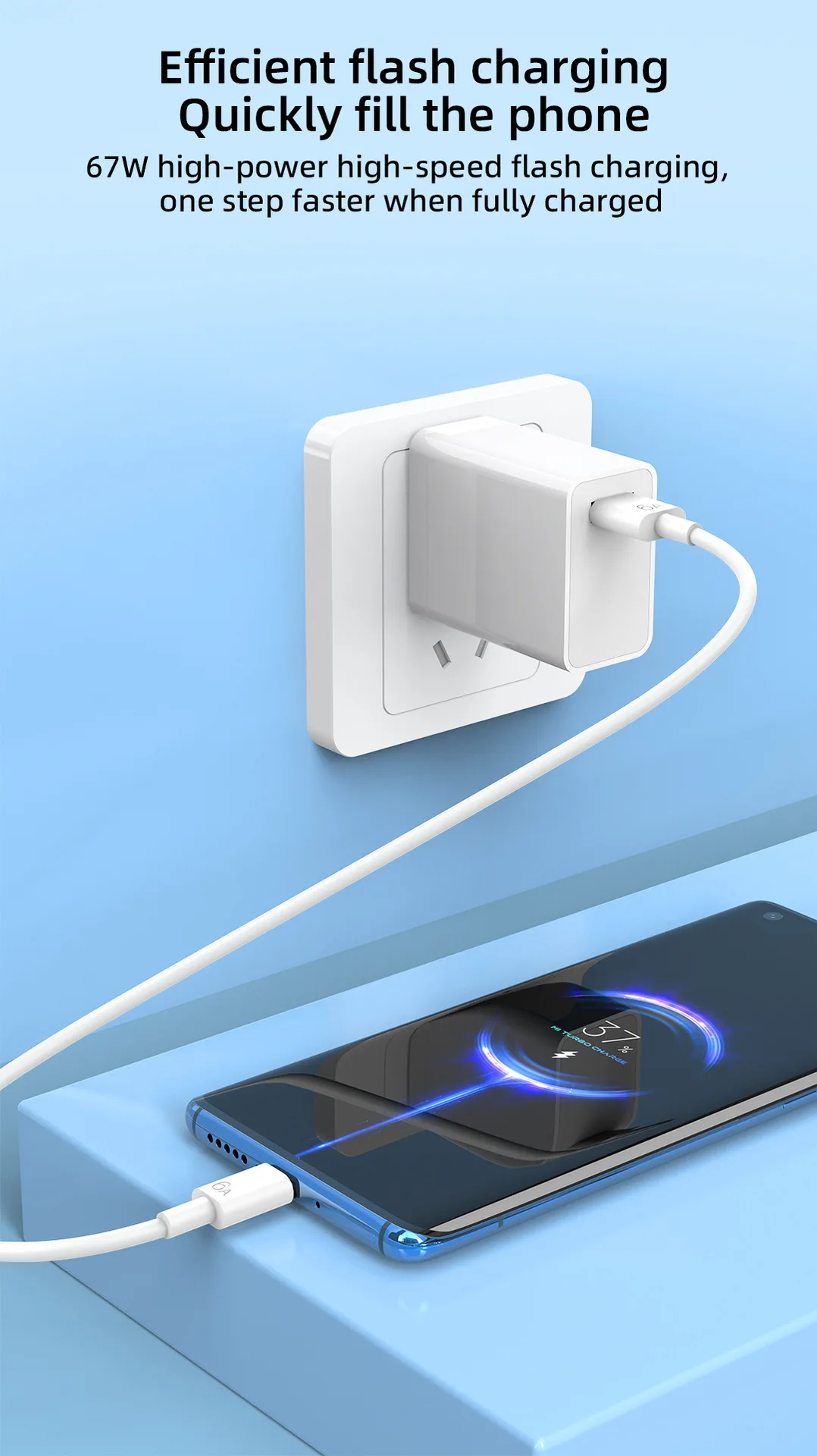 US Plug 6A 67W Ultra Fast Charger for Xiaomi 10T 11 12 Lite 13T Redmi Note 10 11T… - Image 12