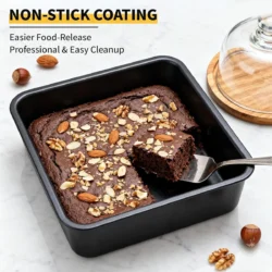 1 Square Cake Mold, 8inch Non-Stick Square Baking Pans, Suitable for Cakes…