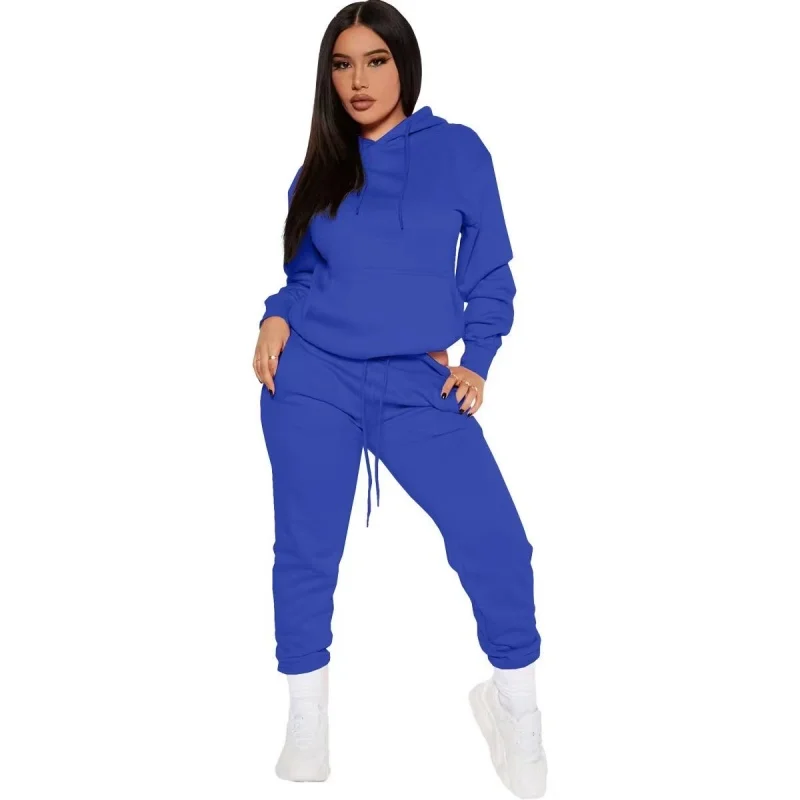 Winter Tracksuit Women Two Piece Set - Oversized Hoodie Sweatpants Solid Color… - Image 5