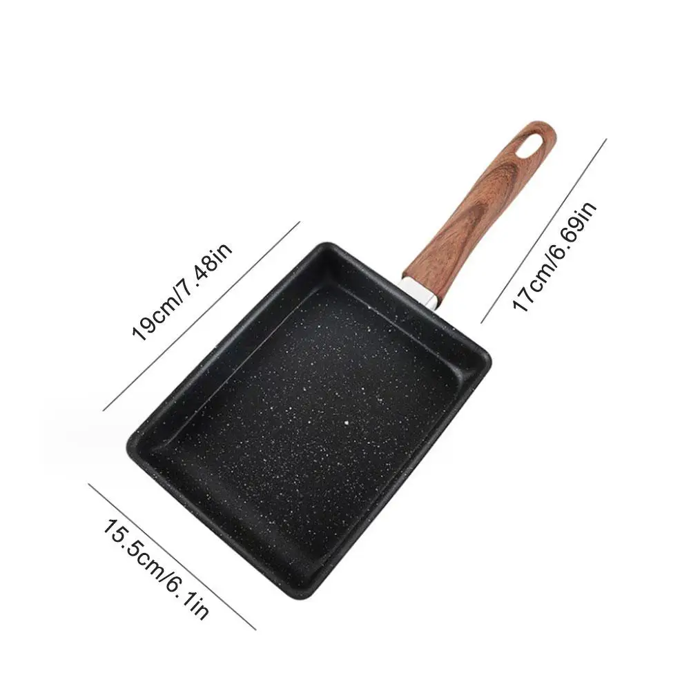 Pot Square Frying Pan Flat Bottom Mini Egg Cooker Non-stick Fried Cooking Griddle… - Image 6
