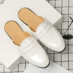 Men Flat Muller Shoes Loafers Men Casual Shoes Fashion Club Comfort Slippers Luxury Trendy Summer Gents Shoes Leisure Walk 2025