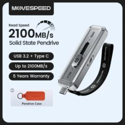 MOVESPEED SP20 2100MB/s USB Flash Drive 2TB 1TB USB3.2 Gen 2 Type C Solid State…