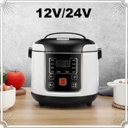 Portable Car Rice Cooker 2L Electric Truck Multi-Cooker Soup Porridge Cooking Food…
