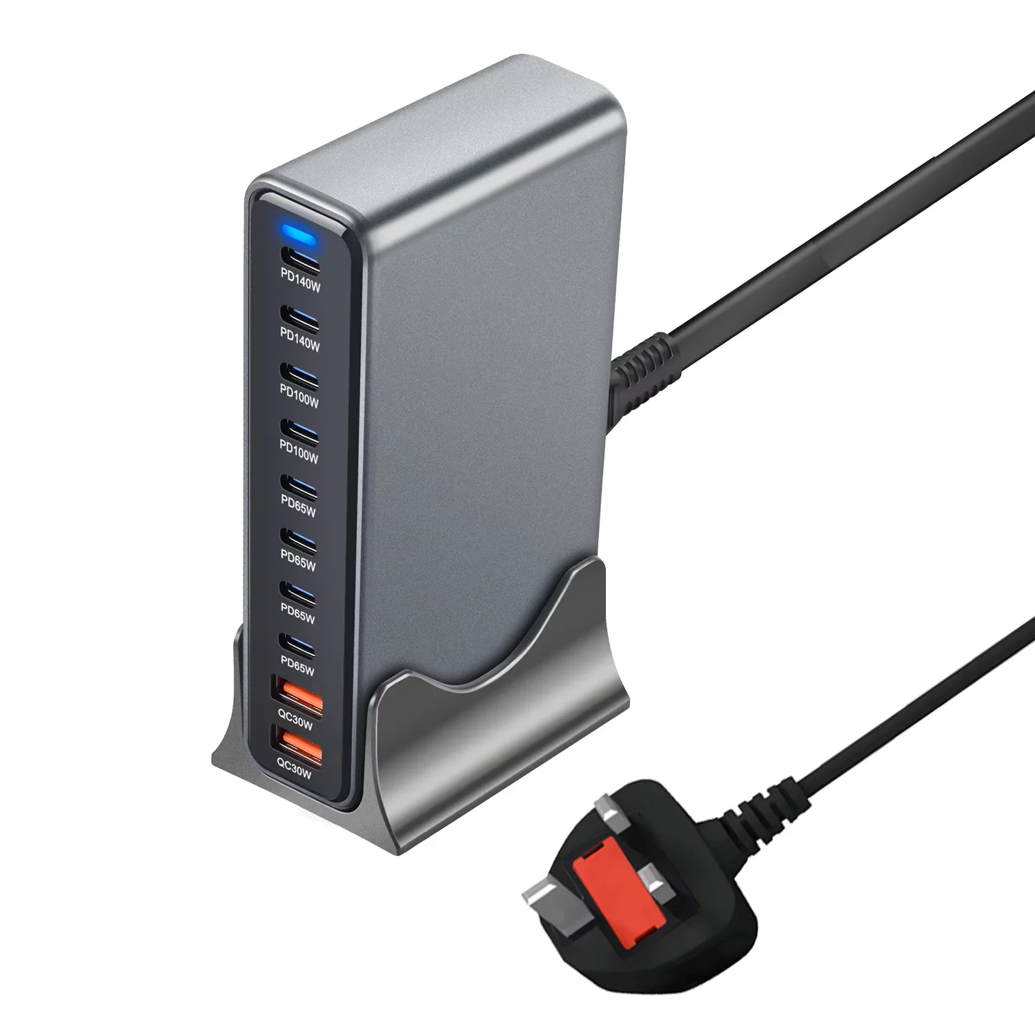800W GaN Fast Charge 3.0 USB Type-C Quick Charger,10-Port 5C3A PD Charger for… - Image 10