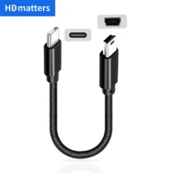 Type C to Mini USB cable Ultra short USB C to USB mini-5pin charging data cable…