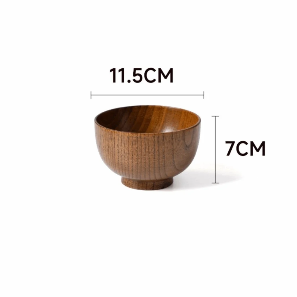 New Japanese Style Wooden Bowls Handmade Crafts Soup Bowls Food Containers… - Image 11