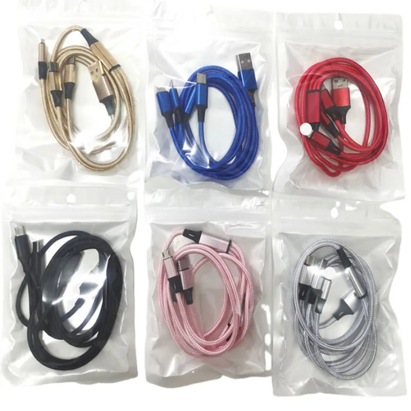3-In-1 Braided Nylon Data Cable, 120cm/1.2m Long, Supports USB To Type-C, IP And… - Image 6