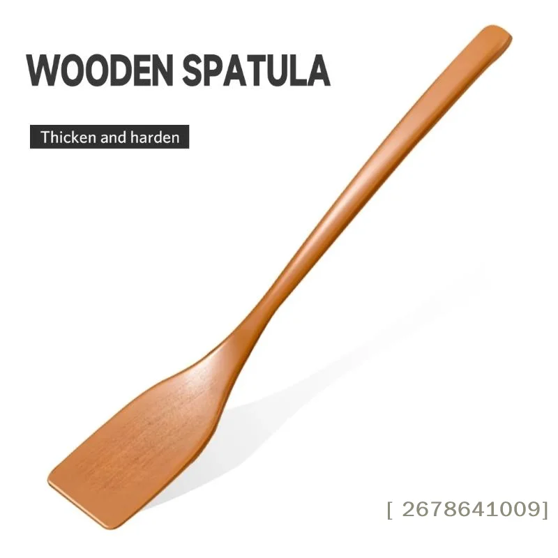 〔L〕Kitchen Utensils No Stick Wooden Spatula Premium High Heat Wooden Turner Sturdy…