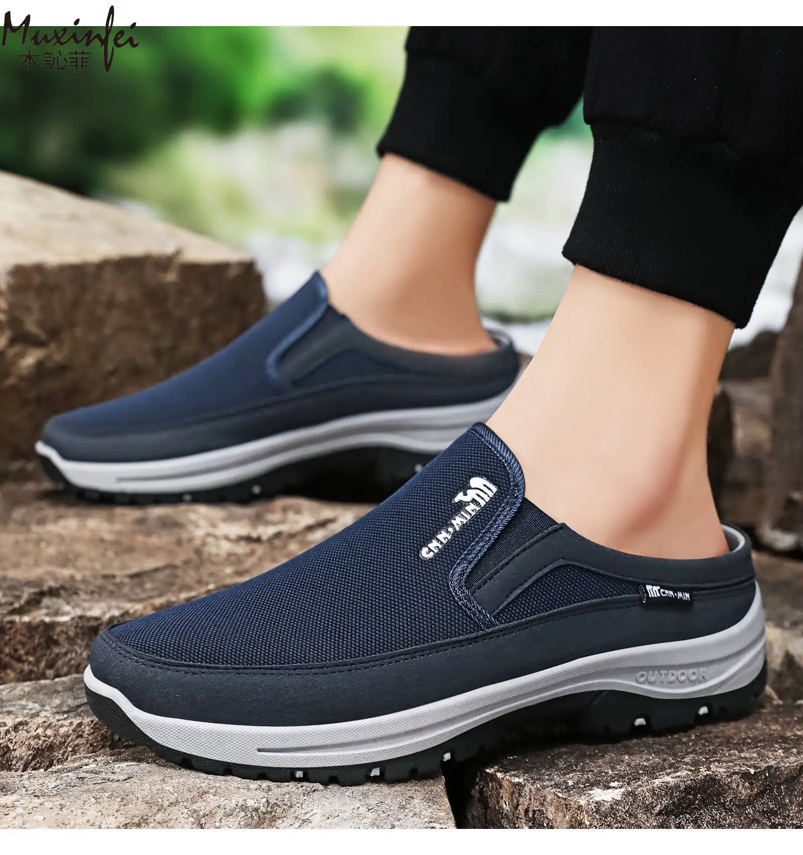 Men's Shoes 2026 Spring New Versatile Casual Half Top Single Shoes Comfortable, Breathable, Odorous Foot Size 39-47 - Image 5