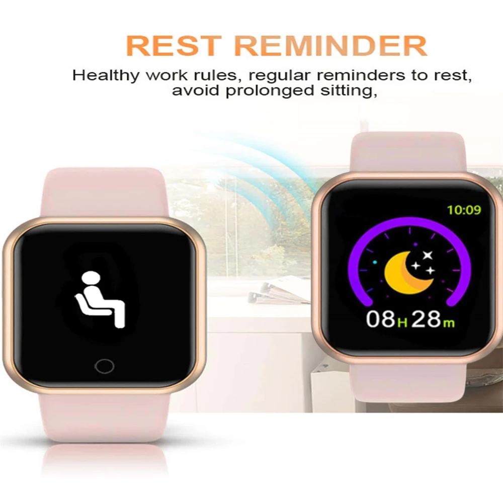 Men Smart Watches Color Screen Bluetooth Woman Fitness Sport Bracelet Health Sleep Monitor Electronic Clock Smartwatch Alarm Y68 - Image 6