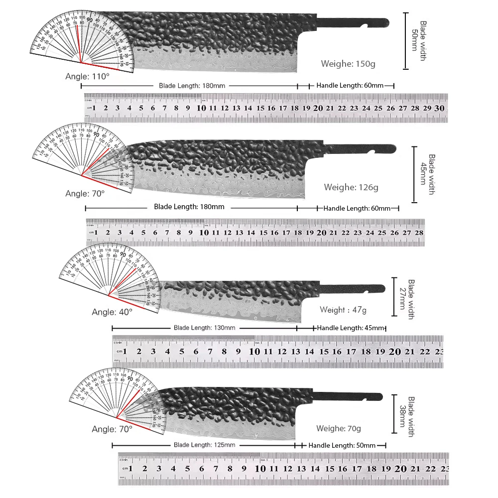 TURWHO 1-10 Pieces Japanese Chef Knife Blank Blade DIY Damascus Steel VG10 Core… - Image 6