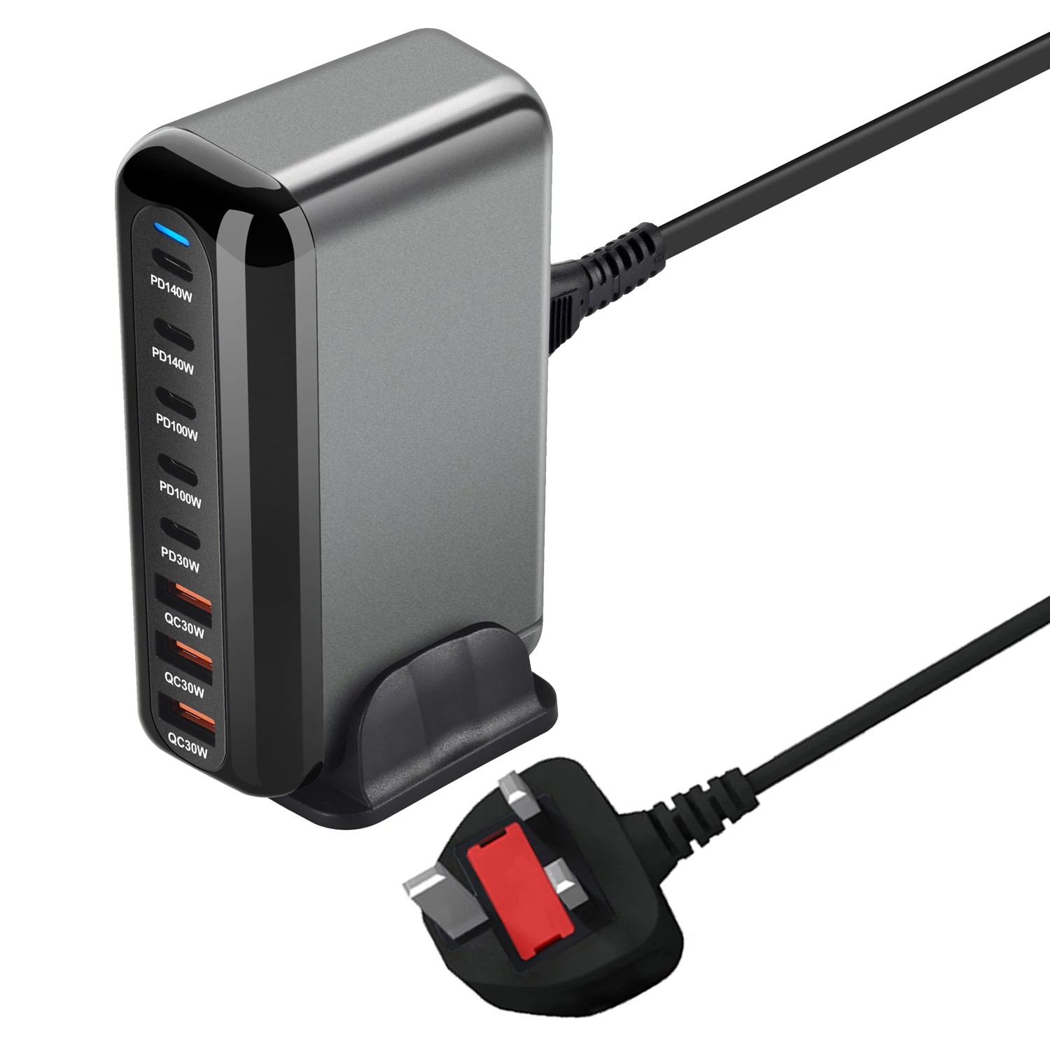 600W Gan Fast Charge 3.0 USB Type C Charger 8-Port 5C3A PD Mobile Tablet Fast Charger for Phone Convenient Carry - Image 7