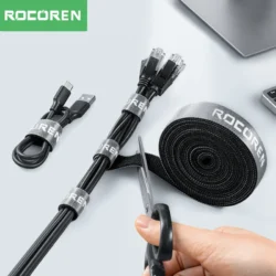 Rocoren Cable Organizer Wire Winder USB Cable Management Charger Protector For…