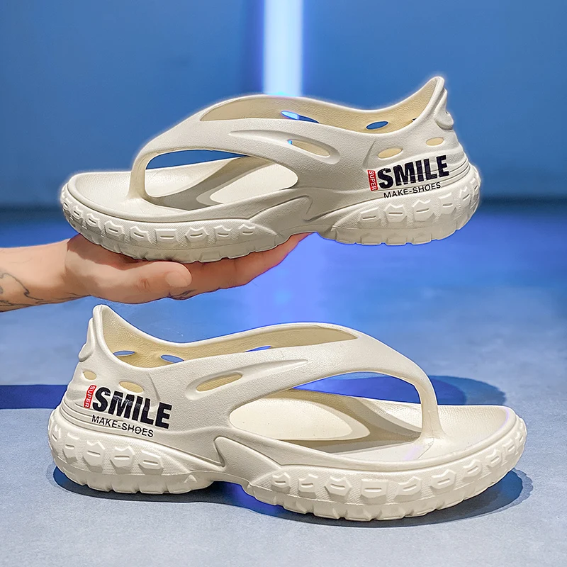 Fashion Mens Sandals Comfortable Soft Man Flip Flops Outdoor Beach Slippers Casual Non-slip Flat Shoes Lightweight Garden Shoes - Image 3