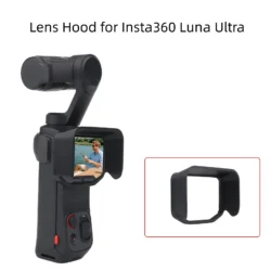 Lens Hood for Insta360 Luna Ultra Flexible Camera Screen Sunshade Multi-directional Light Blocking Accessories Black