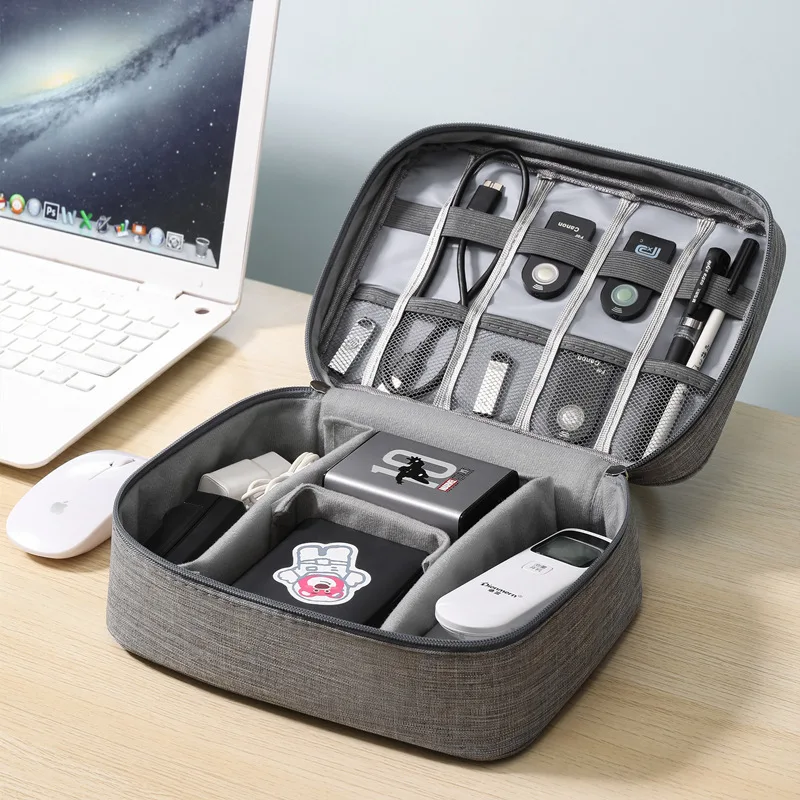 Cable Storage Bag Waterproof Digital Electronic Organizer Portable USB Data Line…