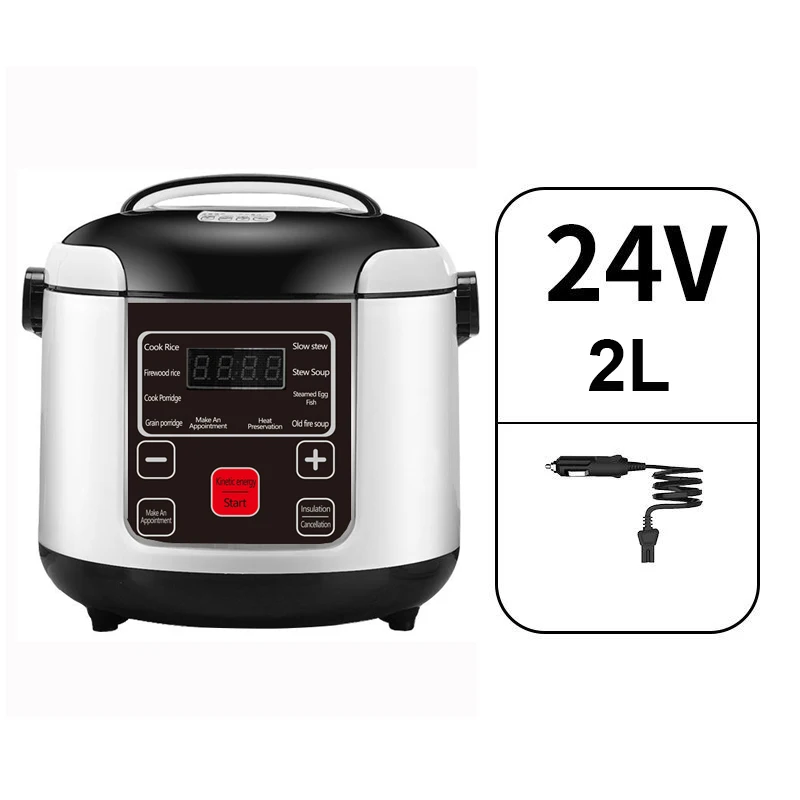 12V/24V Car Truck Rice Cooker Multicooker Soup Porridge Cooking Food Steamer 2L… - Image 7