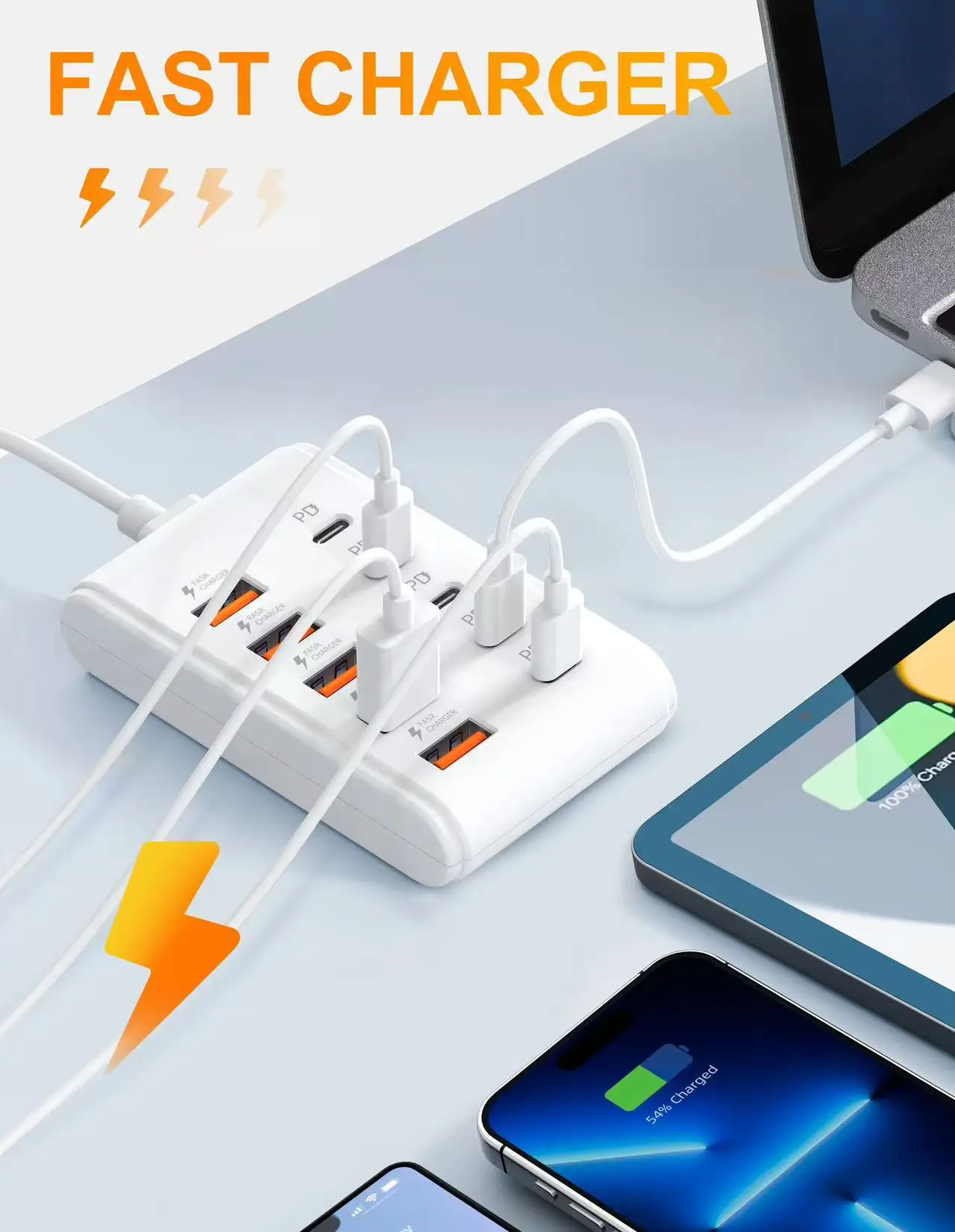 USB Charger Multi Ports Type C Fast Charging Power Socket Desktop Quick Charge… - Image 15