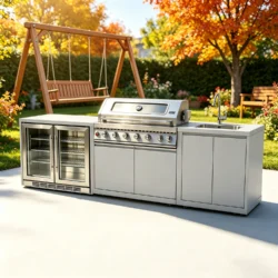 Full Outdoor Kitchen With Grill, Sink & Accessories, Modern Outdoor Kitchens…