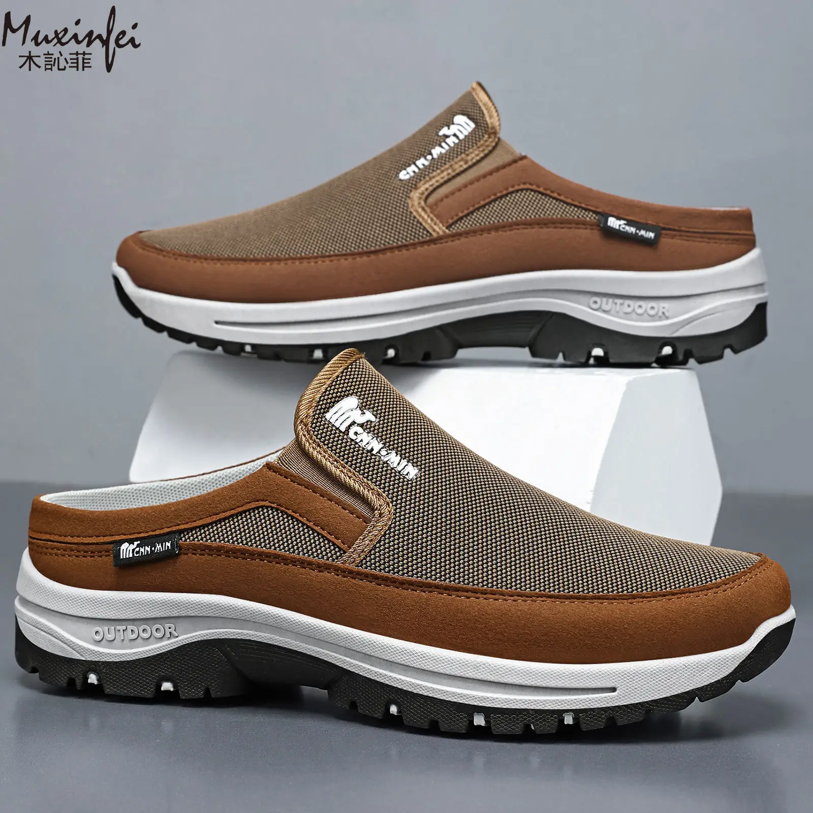 Men's Shoes 2026 Spring New Versatile Casual Half Top Single Shoes Comfortable, Breathable, Odorous Foot Size 39-47 - Image 2
