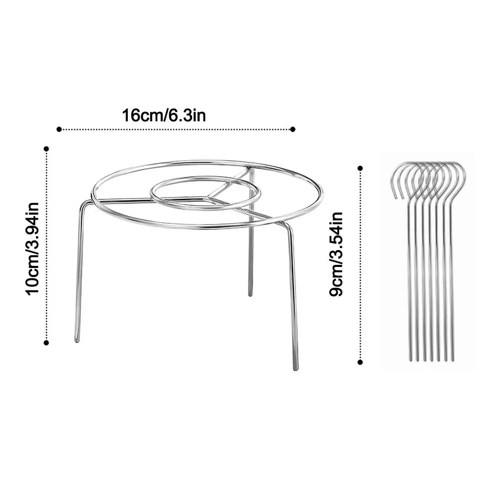 Stainless Steel Air Fryer Grill Round with Grilled Skewers Hanging Skewers Rack… - Image 5