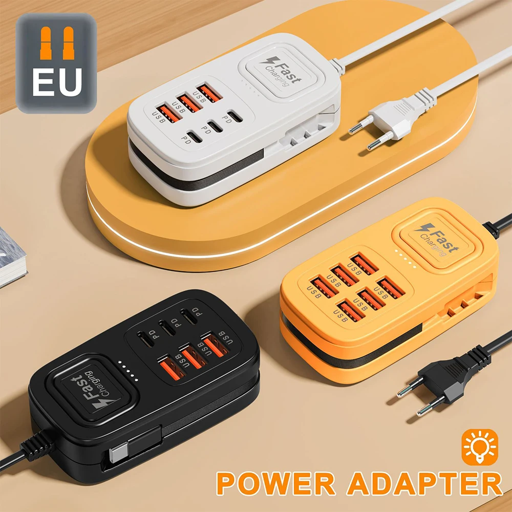 6 Ports USB Fast Charger Power Strip Desktop Charging Station Fast Charging… - Image 16
