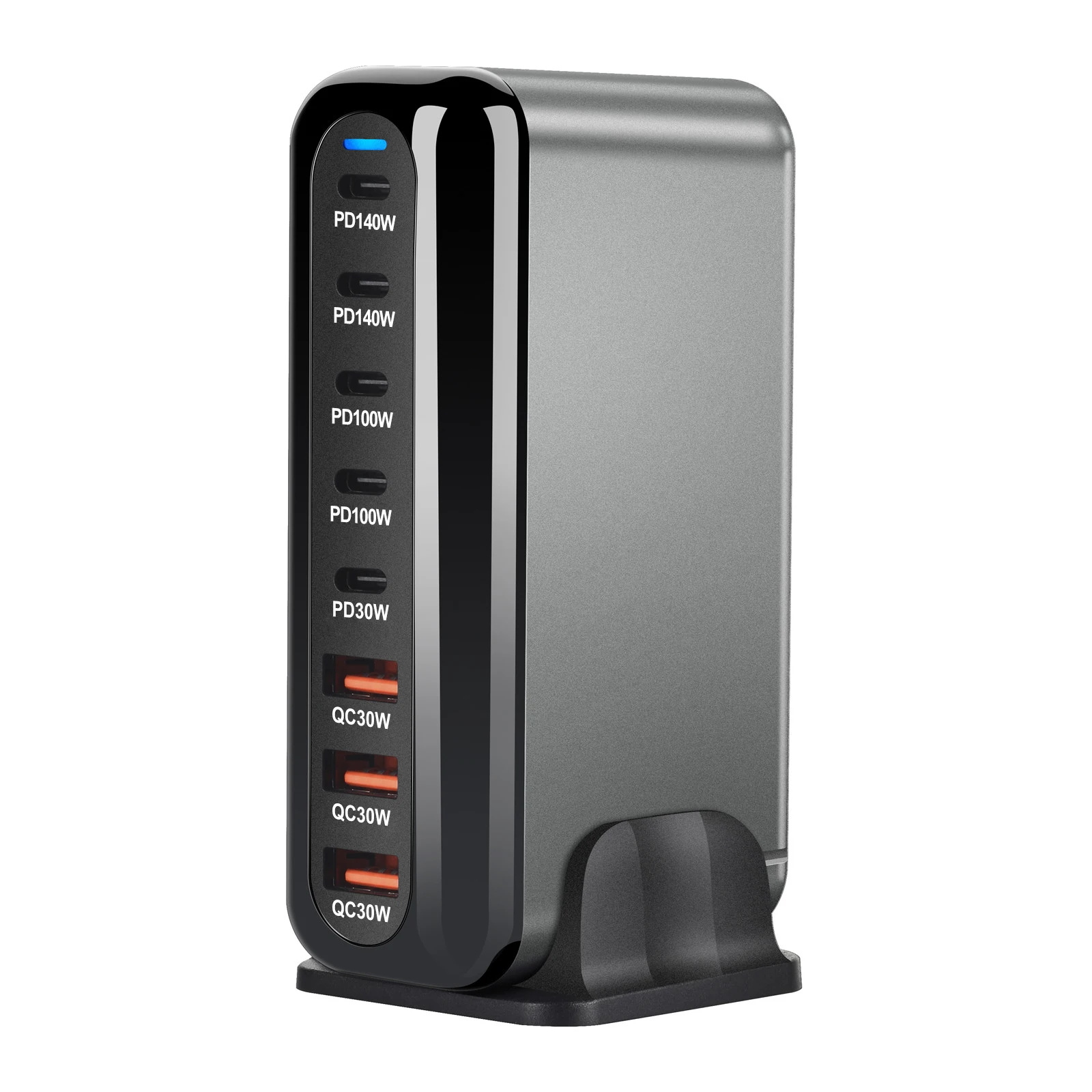 600W Gan Fast Charge 3.0 USB Type C Charger 8-Port 5C3A PD Mobile Tablet Fast Charger for Phone Convenient Carry - Image 2