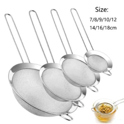1/3/4Pcs/Set Stainless Steel Wire Fine Mesh Oil Strainer Flour Colander Sieve…
