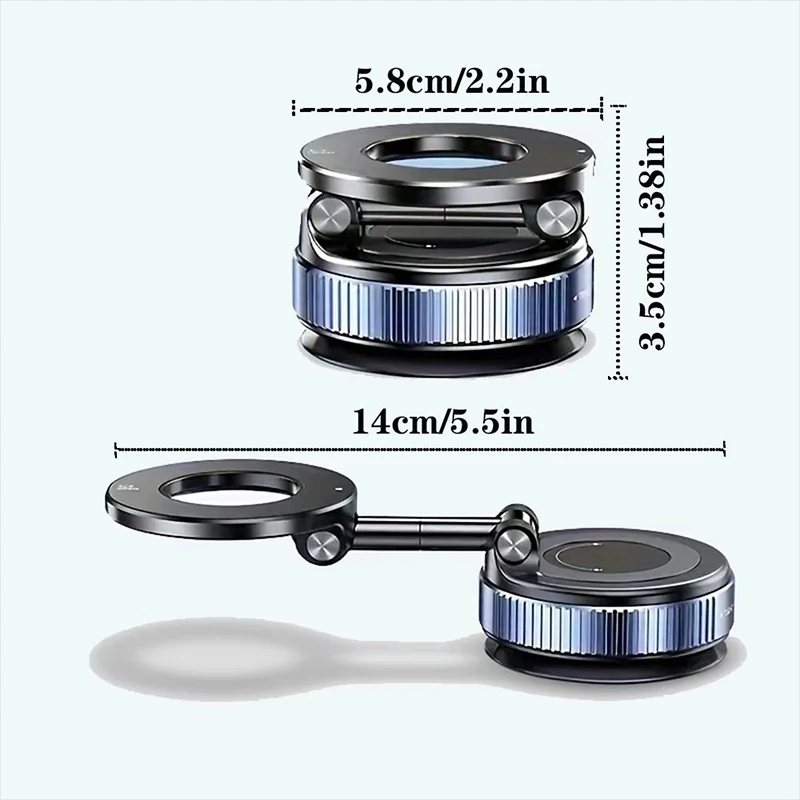 Strong Magnetic Car Phone Holder Foldable Magsafe Design 360° Adjustable Vacuum… - Image 6