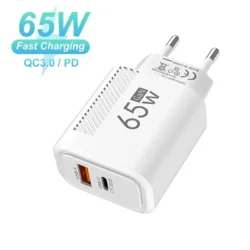 65W USB-C Charger GaN Fast Charging PD Type C Cable Mobile Phone Adapter Travel…