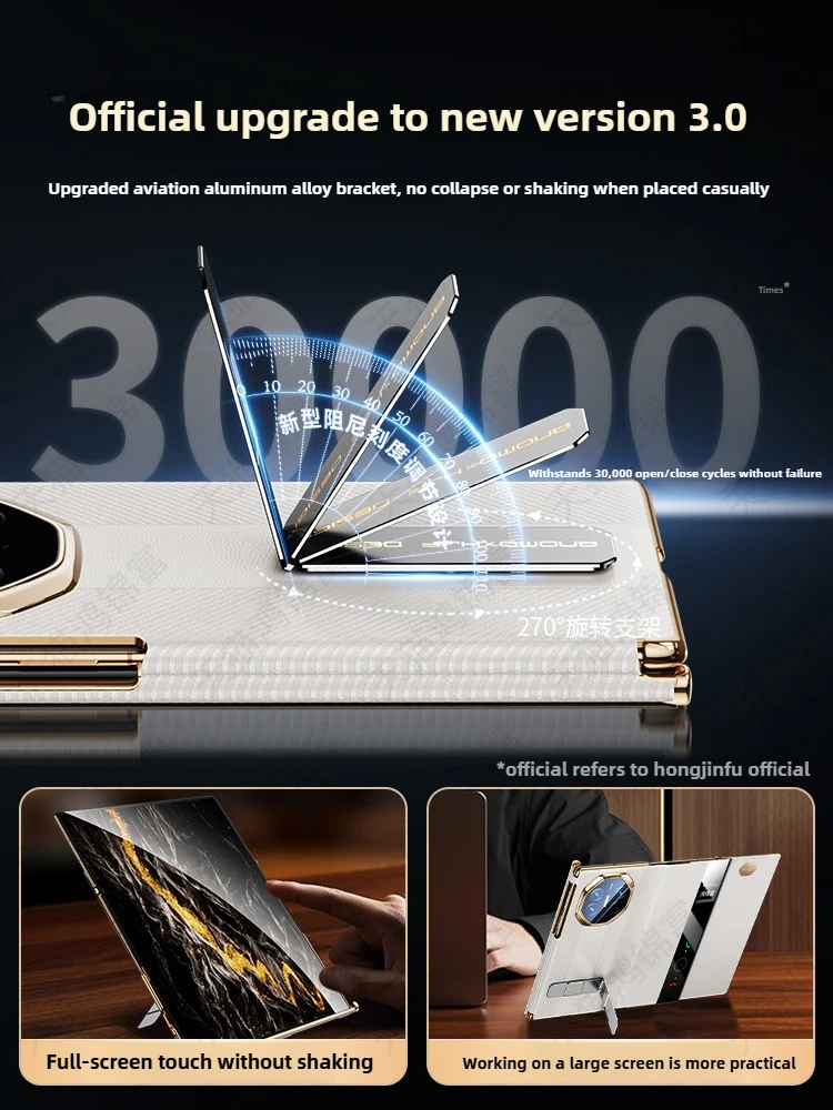 Luxury Genuine Leather Flip Case for Huawei Mate XTs Case New Extraordinary Master Rotating Stand Full Case for Huawei Mate XT - Image 4